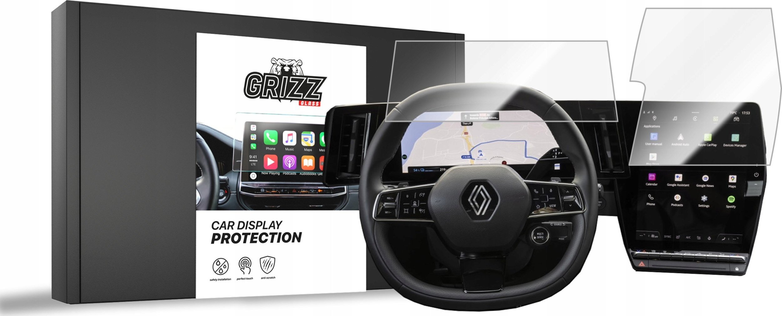 GrizzGlass   CarDisplay Protection do Renault Rafale